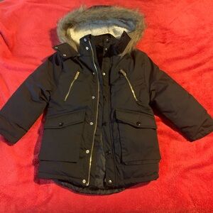 Dry Goods Black Quilted Jacket with Brown Label